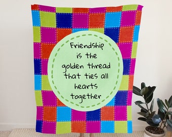 Manta con texto de cita personalizada / Manta con cita personalizada / Manta con letras personalizadas / Manta para mejores amigos / Manta familiar / Regalo de cumpleaños