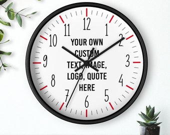 Personalized Photo Text Quote Wall Clock Put Your Own Logo Customized Home Decor Custom Wedding Gift Housewarming Gift Silent Wall Clocks