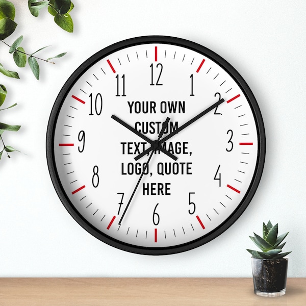 Personalized Photo Text Quote Wall Clock Put Your Own Logo Customized Home Decor Custom Wedding Gift Housewarming Gift Silent Wall Clocks