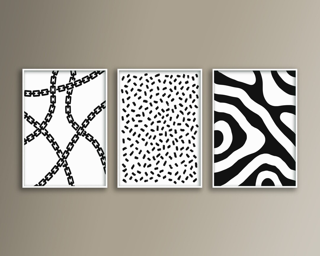 Black and White Wall Art Bedroom Wall Art 3 Piece Art - Etsy