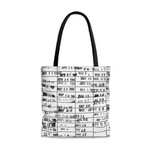 Library Due Date Tote Bag | cool totes | vintage bags | hipster style bag | book bag | gift for her | teen gift idea | librarian gift