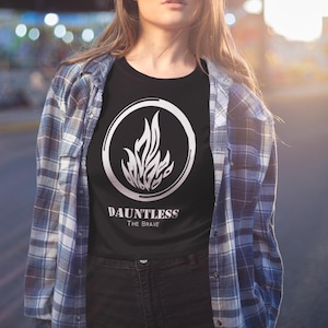 Dauntless T Shirt | Be Brave Tee | Fandom Shirts | Fantasy Book Lover Gifts | Fandom Apparel | Gothic Style Clothing | Unisex Cotton TShirts