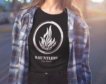 Dauntless T Shirt | Be Brave Tee | Fandom Shirts | Fantasy Book Lover Gifts | Fandom Apparel | Gothic Style Clothing | Unisex Cotton TShirts