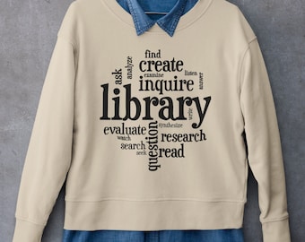 Library Sweatshirt | librarians gift | bookish apparels | book lover shirt | bookworm sweatshirt | book shirt | book gift for librarians