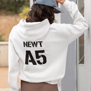 Newt A5 Hoodie | Fantasy Book Lover Hooded Sweatshirt | Dystopian Novel Reader Gift | YA Bookish Apparel | Bookworm Clothing