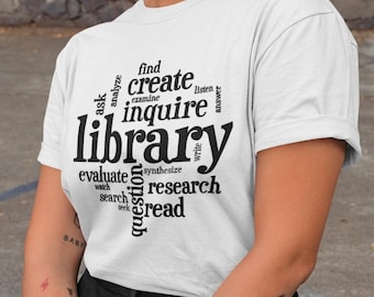 Library T shirt for Bibliophile - A Perfect Gift for Bookworms and Librarians, Aesthetic Readers Loungewear, Literary Tees