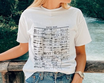 Library Stamp Due Date Shirt | Librarian Shirt | Reading Shirt | Teacher Gift | Teacher Shirt | Book Lover Shirt | Gift For book lovers
