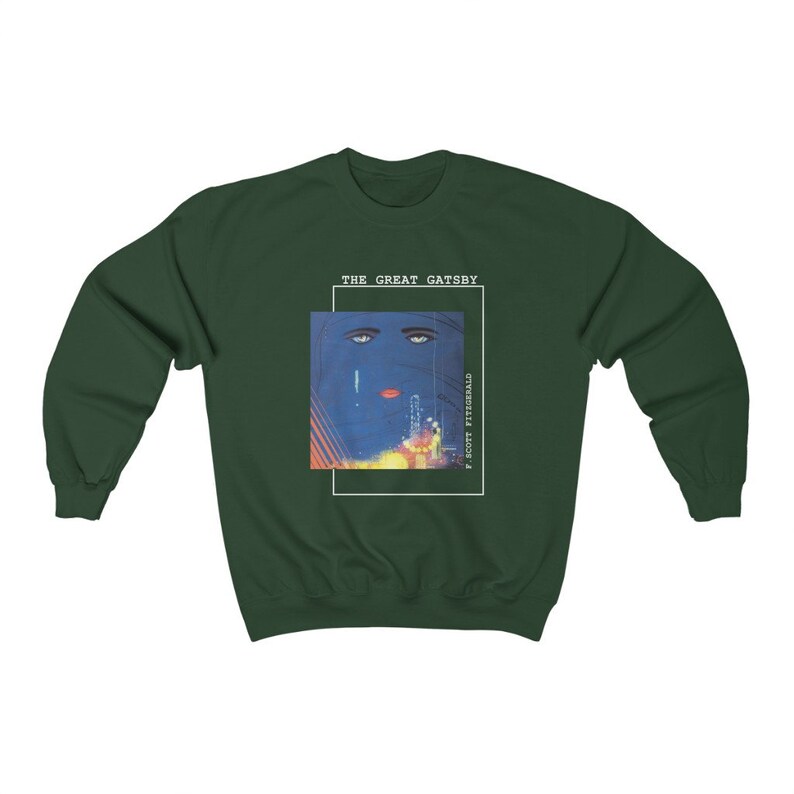 Gatsby Sweatshirt | bookworm sweater | bookish things | book lover gifts | book art | book covers | classic booklover | literary clothes image 4