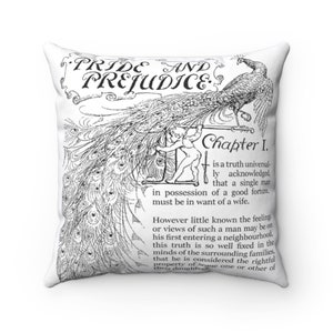 Pride & Prejudice Page Pillow Case | book page pillow | bookish pillows | book lover pillow cover | bookworm decor | classic books gift