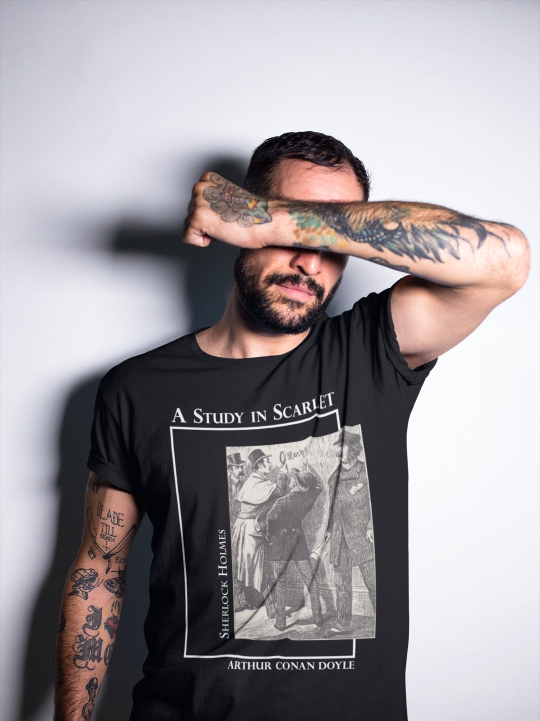 Sherlock Holmes T Shirt | A Study in Scarlet Shirt | Book Lover Gift | Book  T Shirt | Bookish Gift | Book Art | Bookworm Shirt | Vintage Tee - Etsy, image size:1080x1440