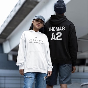 THOMAS A2 Hoodie | Back and Front Design | The Maze Sweatshirt | The Gladers Merch for Sci fi Bookworms | Literary Gift for Bibliophile