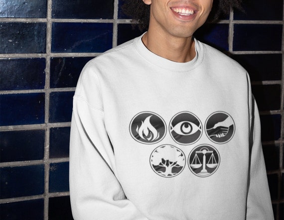 Fantasy symbols sweatshirt | book t shirt | gift for bookworm | book lover shirt | bookish gift | book art print | fandom | literary gift