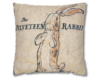 The Velveteen Rabbit  pillow case for book lovers | personalized pillows for bookworms | bookish gifts | book lover gift | book home décor