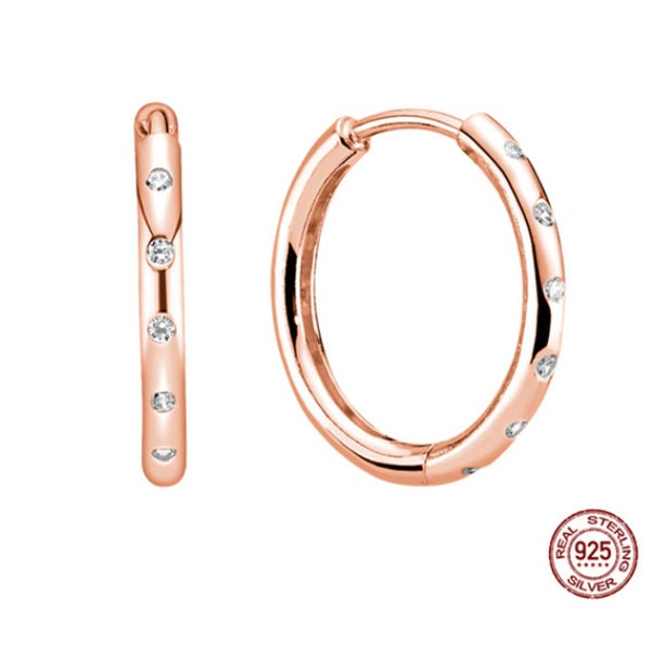 Rose Gold Hoop Earrings - Etsy