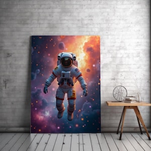 Astronaut Wall Art Print | Space Poster Digital Download | Outer Space Decor | Galaxy Art | Sci-Fi Room Decor | Cosmic Astronaut Artwork