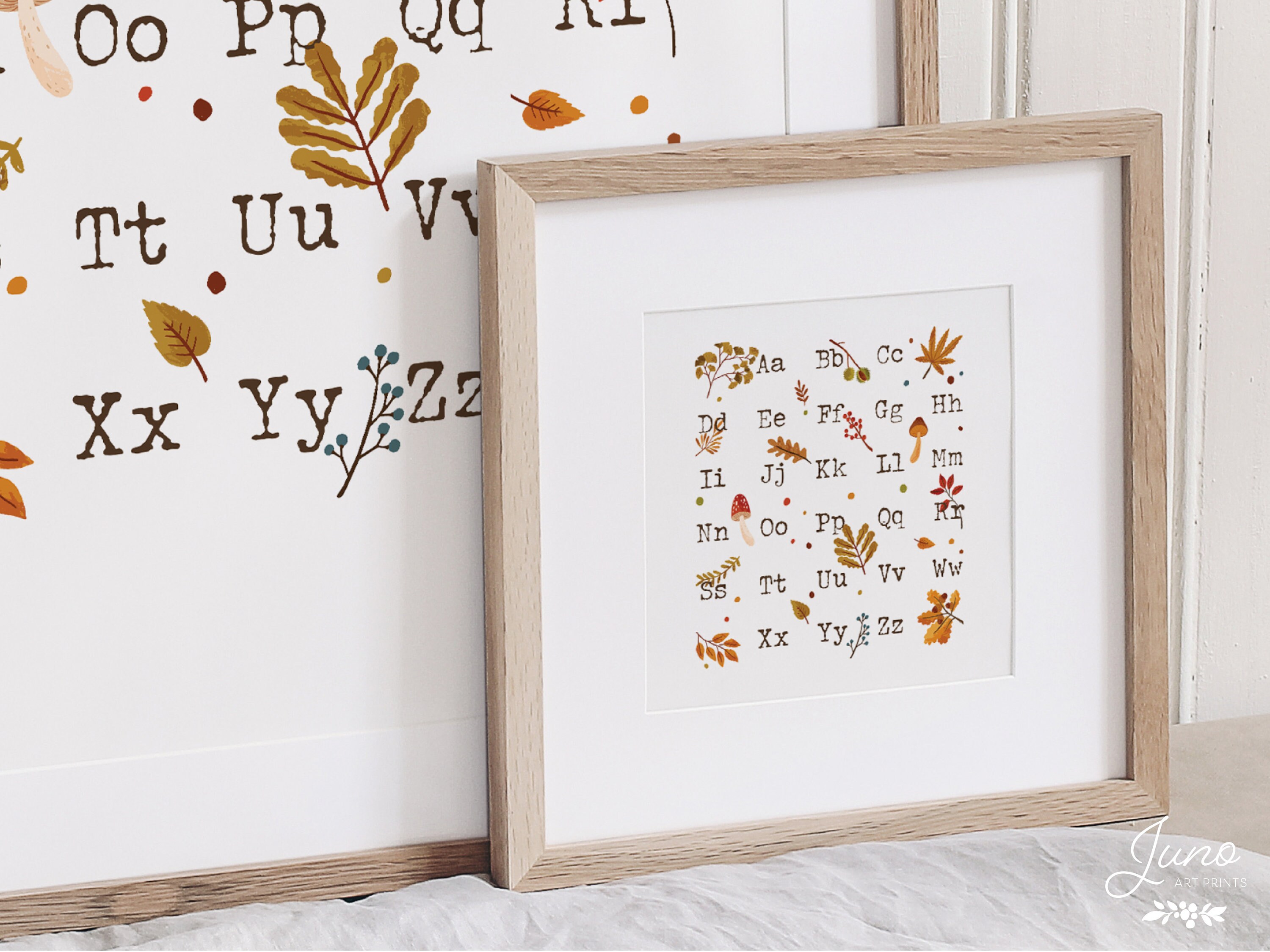 Woodland Alphabet Wall Art Forest ABC Printable Poster - Etsy
