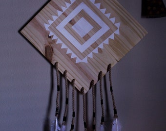 Western/Navajo Home Wall Decor/Western Wood Wall Decor/ Wood DreamCatcher