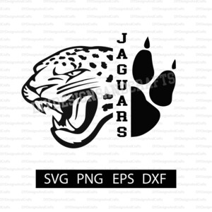 Jaguars Digital Download | Jaguar Print | Jaguars Head School Mascot SVG for Shirt | Cut File for Cricut | Heat Transfer Design | PNG