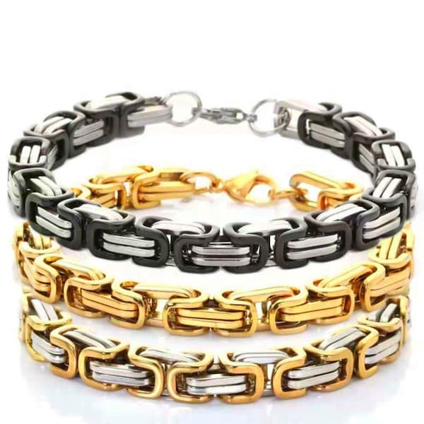 ID Bracelet Unique T&T 316L Stainless Steel Plain – Adjustable, Engravable, Nickel-Free Stainless Steel ID Bracelet
