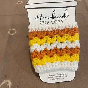 Candy Corn Delia Coffee Cup Cozy