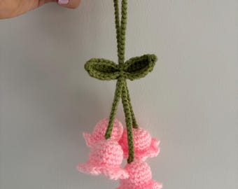 Lily of the Valley Crochet Car Charm