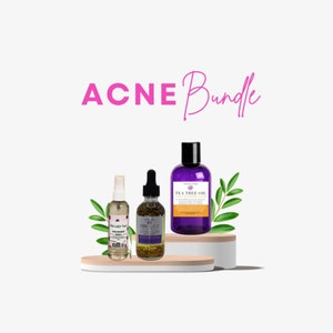 Acne Bundle, Acne Kit, Adult Acne, Salicylic Face Wash, Rose Water Toner, Face Oil, Skin Acne