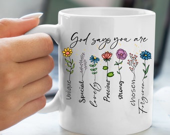 Christian Gift, Christian Mug,  15 oz coffee mug, Affirmations, Self care gift, coffee cup, gifts for her, mug, gift for mom