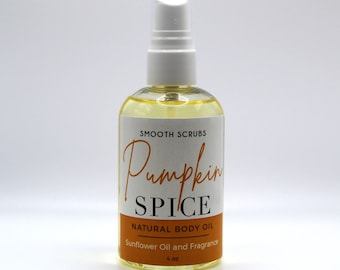 Pumpkin Spice Body Oil Body Oil Gift for her Massage Oil Scented Oil Moisturizer for Dry Skin Gift for her