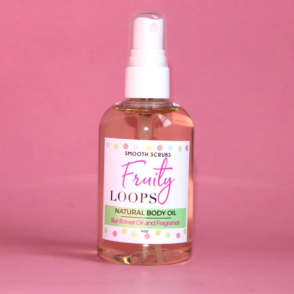 Fruity Loops Body Oil| Fruit Loops| Body Oil| Gift for her| Massage Oil| Fruit Loops Scented| Moisturizer, gifts for her, oils for dry skin