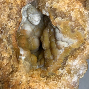 Yellow & White Chalcedony Geode