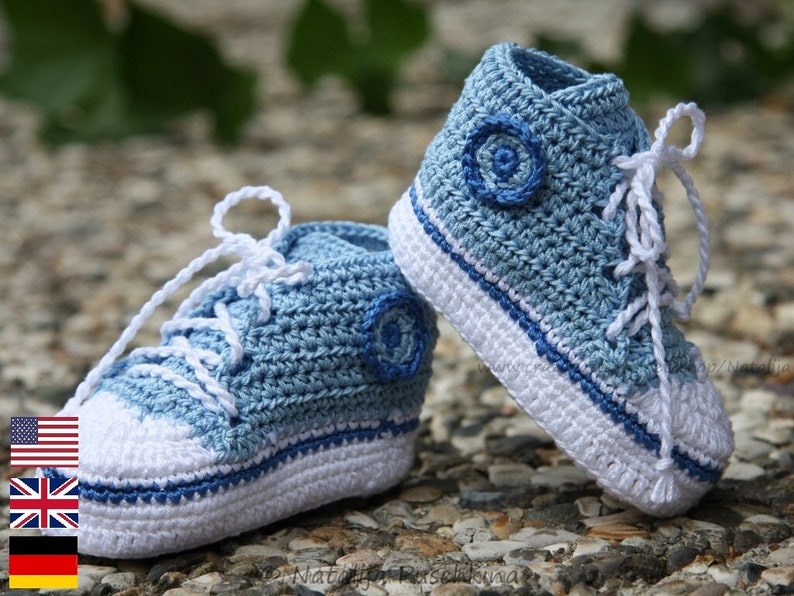 Crochet Pattern, Cute Baby Tennis Shoes, Tutorial, Beginner Etsy