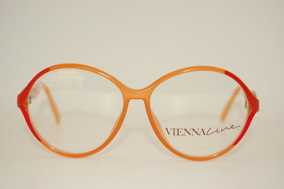Monture De Lunettes Vintage Viennaline 1373 - Jaune Ovale, Titane/métal/plastique - Neuf D'origine (NOS)
