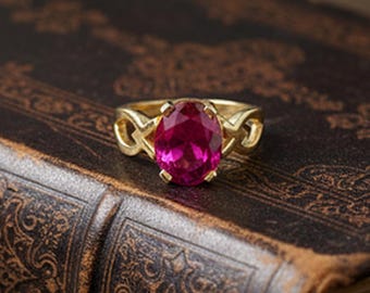 Dainty Ruby Ring: Minimalist July Birthstone, Sterling Silver Handmade Jewelry