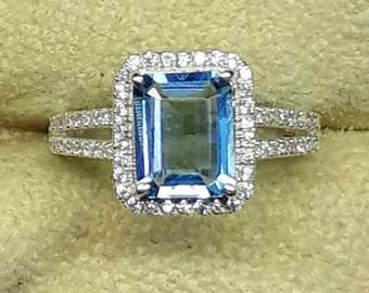 Aquamarine Ring-Promise Ring-Minimalist Ring-Birthstone Jewelry For Women-Marrige Engagement Jewelry-Anniversary Ring-Birthday Surprise Her