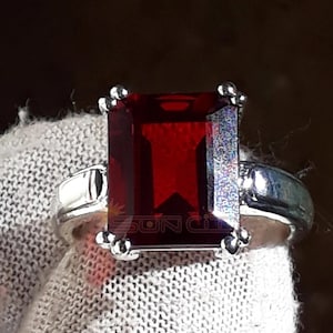 Natural Hessonite Garnet Ring: 925 Sterling Silver, Birthstone Jewelry