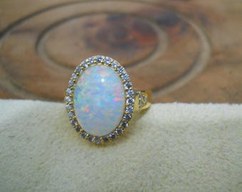 Opal Ring, 925 Sterling Silver , Anniversary Birthday Gift For Her, Handmade gemstone ring for unisex