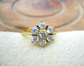 Natural Diamond & Moissanite Ring: Dainty 925 Sterling Silver Band