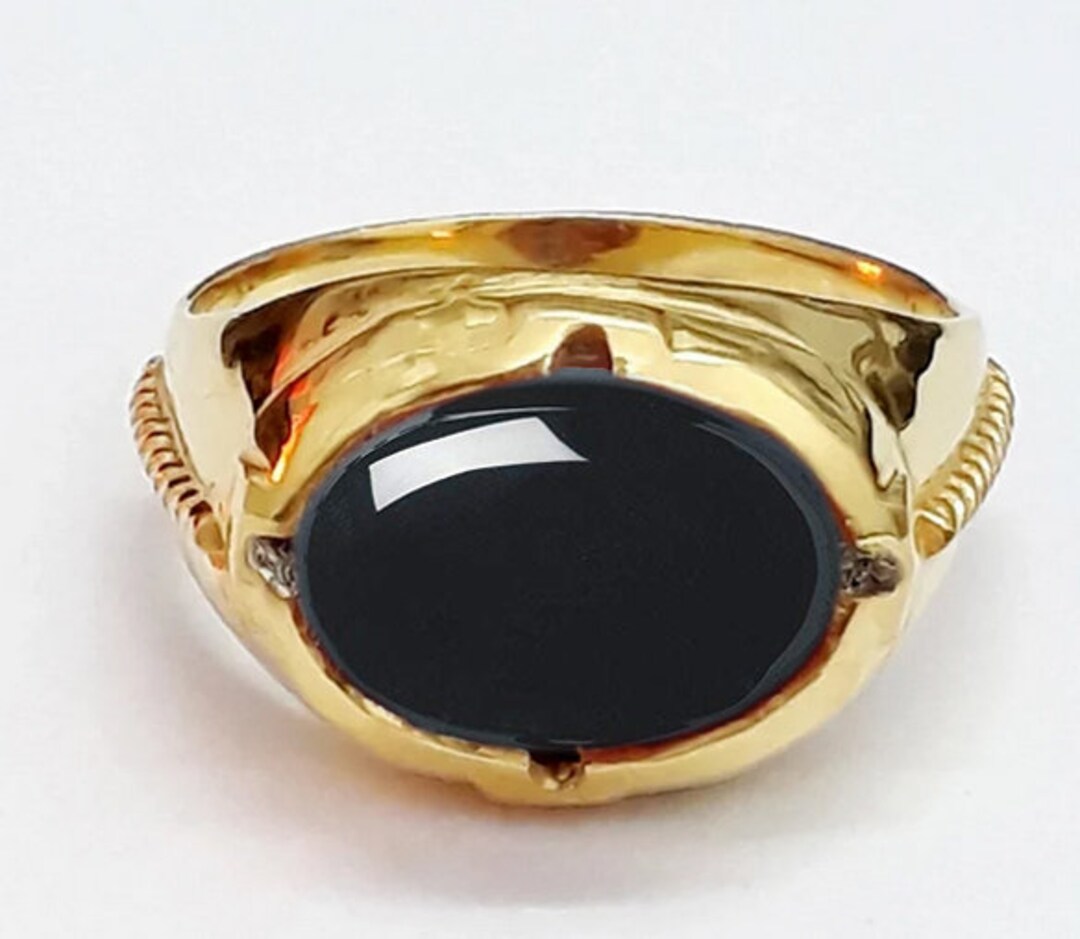 Kala hakik sale stone ring