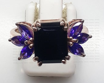 Sulemani Aqeeq Ring: 4.50 Ct Black Agate, 925 Sterling Silver