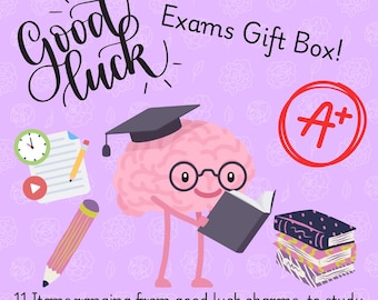 Good Luck Exam Gift Box, Stationary, Charms