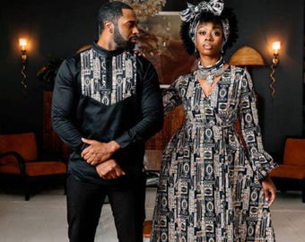 African Matching Couple Outfits: Custom Made Attire