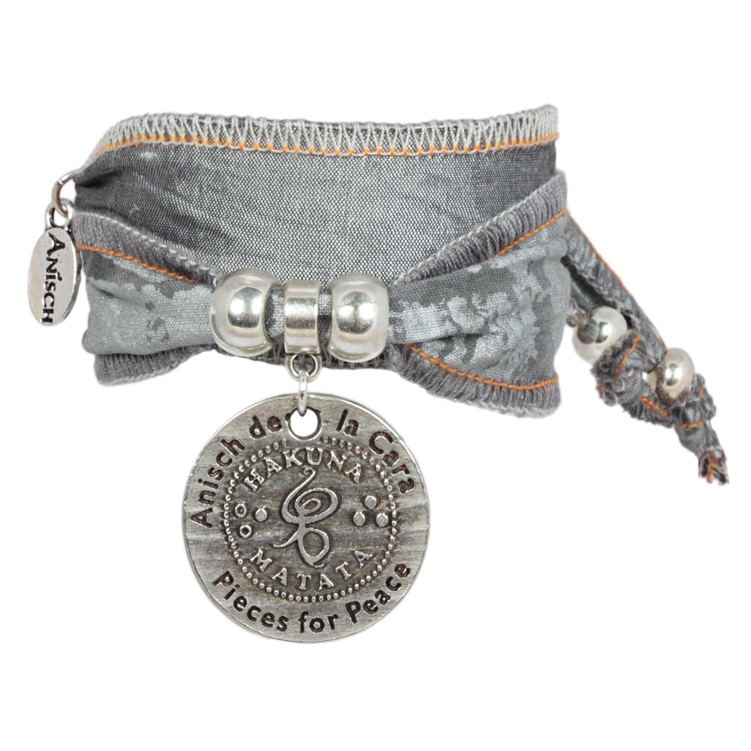 Silver Moon Hakuna Matata Wrap Bracelet Made of Sun Cloth 