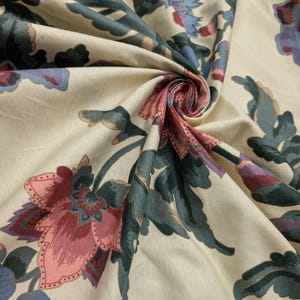 Jacobean Floral Drapery Fabric, Home Decor, Floral Home Decor, Floral Upholstery Fabric