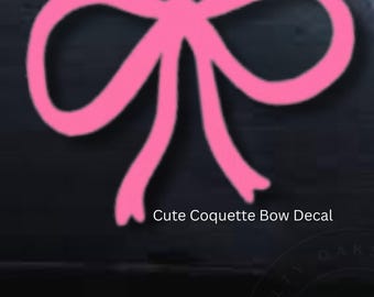 Bow Car Decal, Bow Decal, Trendy Coquette Car Decal, New Car Decal, Car Window Decal Sticker, Car Mirror Decal, Car Decals, Cute Decal
