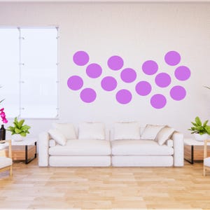 Dot Vinyl Decals 4&quot; Choose Your Color Polka Dot Circle Vinyl Decal Sticker Wall Art Decor Nursery Wall Bathroom Kitchen Removable