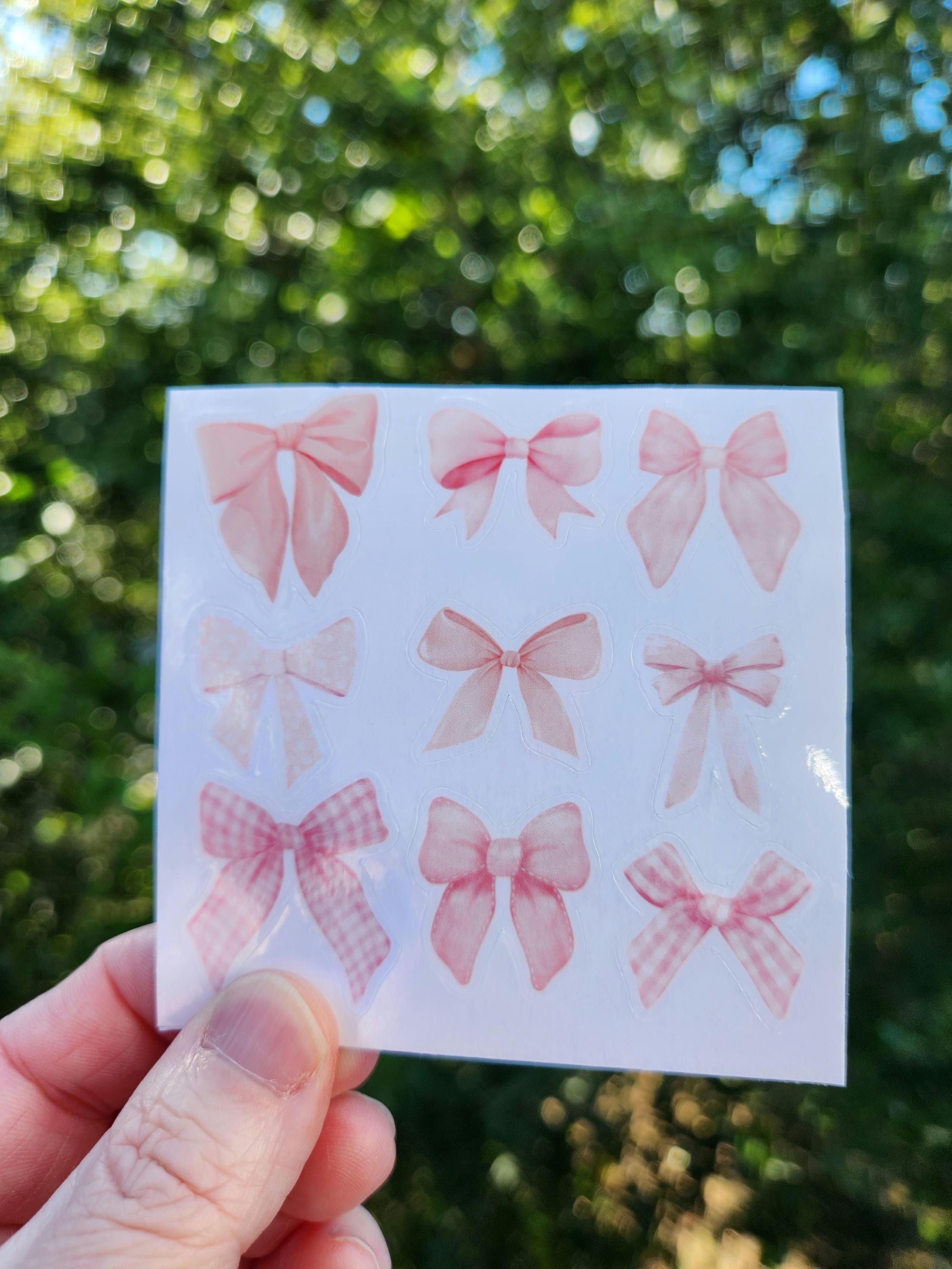 Pink Coquette Bow Stickers, Aesthetic Sticker Pack, Girly Phone ...