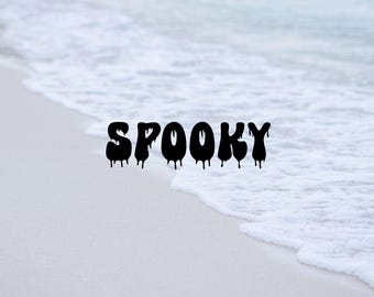 Halloween Custom Name Decal, Personalized Spooky Name Sticker, Personalized Name Decal,  Halloween Name Decals, Custom Name Sticker, Drippy