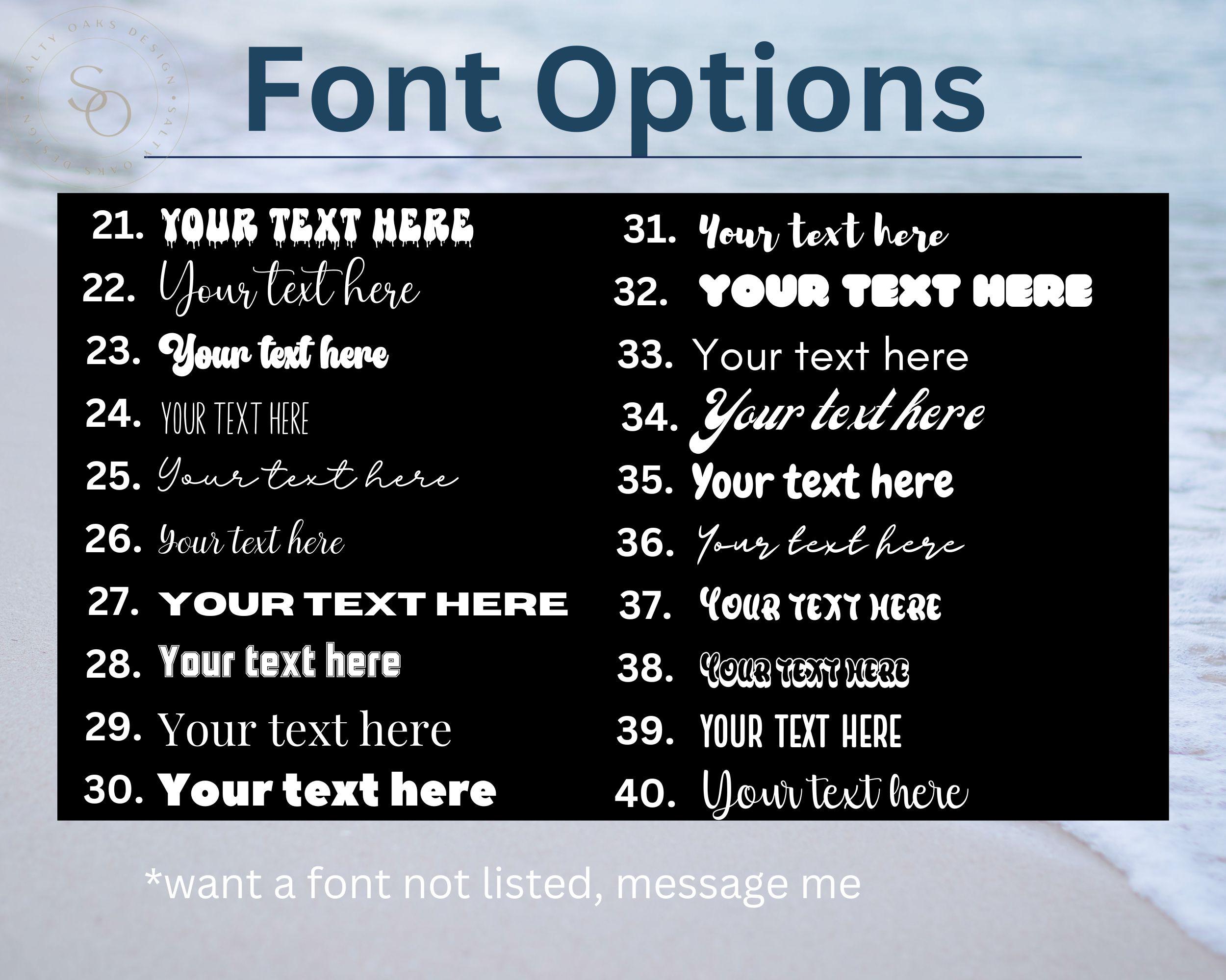 Custom Vinyl Decals - Choose Your Font, Color, Size, Custom Text Decals ...