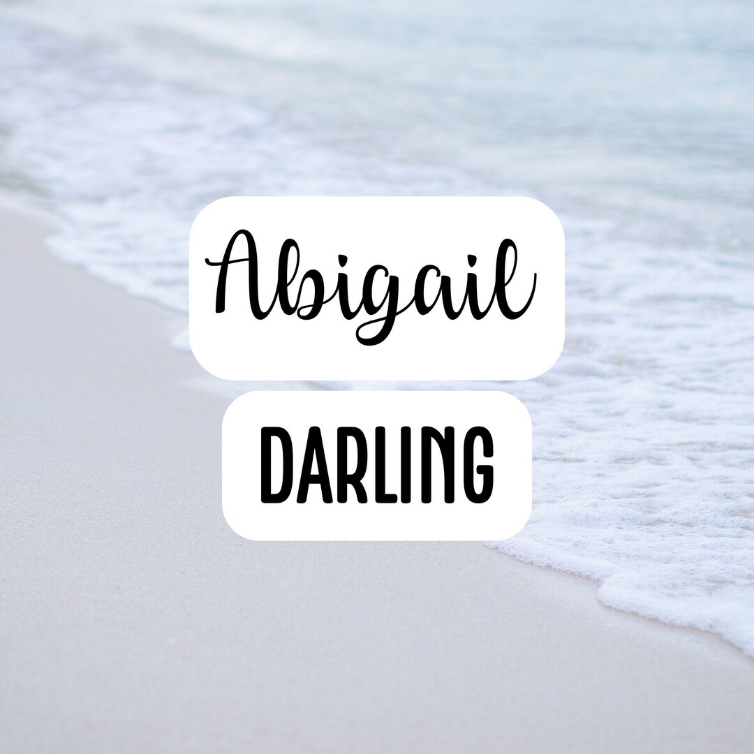 Layered Name Decal, Custom Name Decal, Script Name Decal, Block Name ...