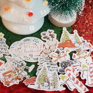 Christmas Sticker Pack, Snowman Stickers, Red Truck, Candy Canes, Merry Christmas, Christmas Tree Stickers, Holiday Sticker Pack, vinyl